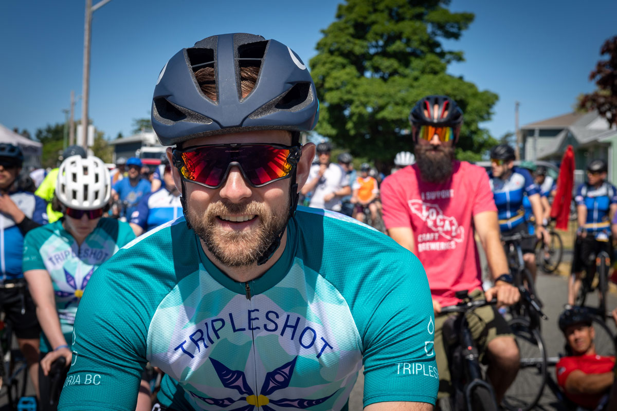 Participants of the 2023 Navy Bike ride held at Belmont Park with routes leading through the Esquimalt Lagoon on June 3. Photos: Sailor First Class Kendric Grasby, Canadian Armed Forces Photo