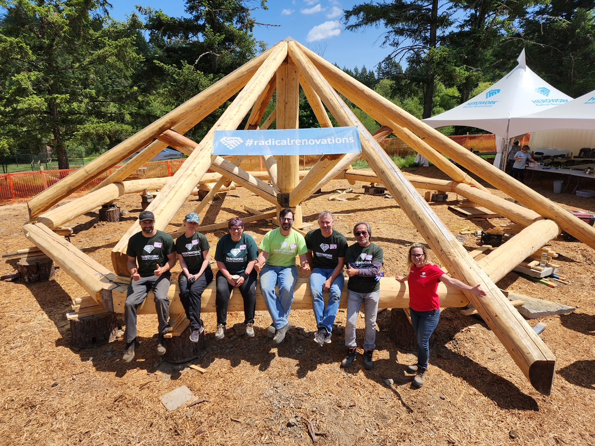 HeroWork volunteers renovate a design-build project at Prospect Lake. Photos provided