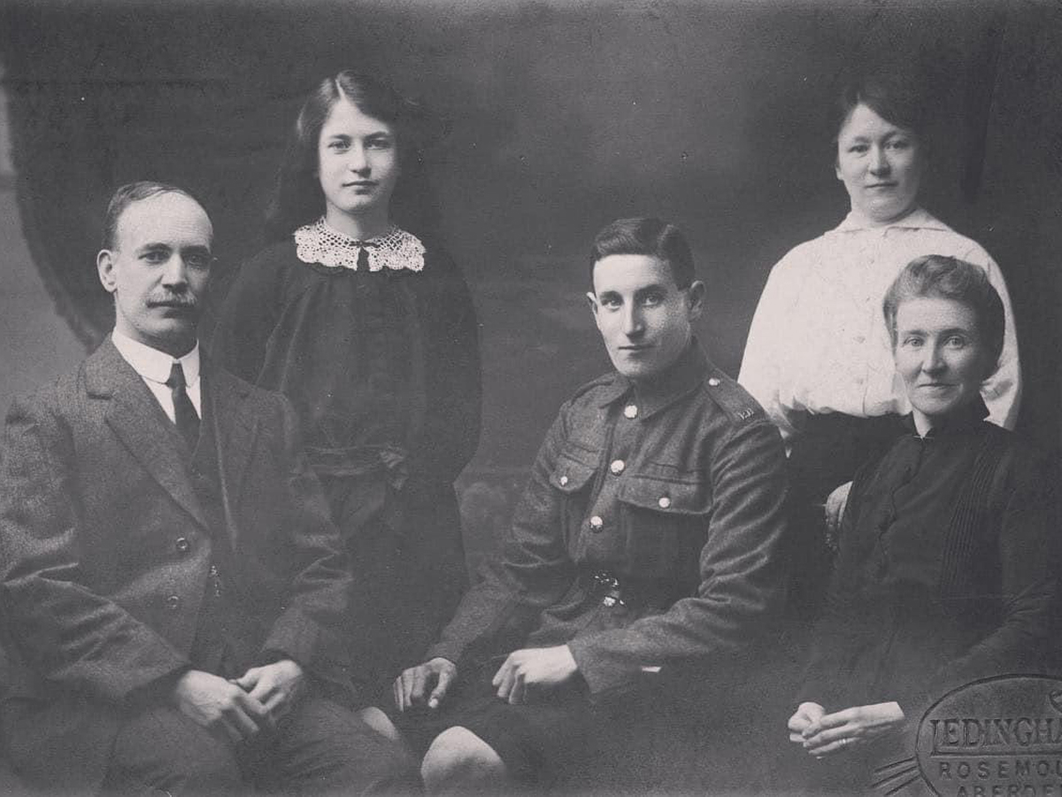 Grant Hayter-Menzies’ grandfather was born in Aberdeen in 1899, died in California in 1980. Here he is with his parents after returning from war. Photo supplied.