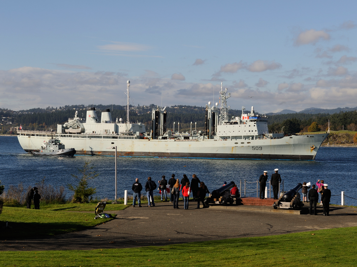 HMCS Protecteur in the Esquimalt Harbour. Photo: Sergeant Craig Fiander