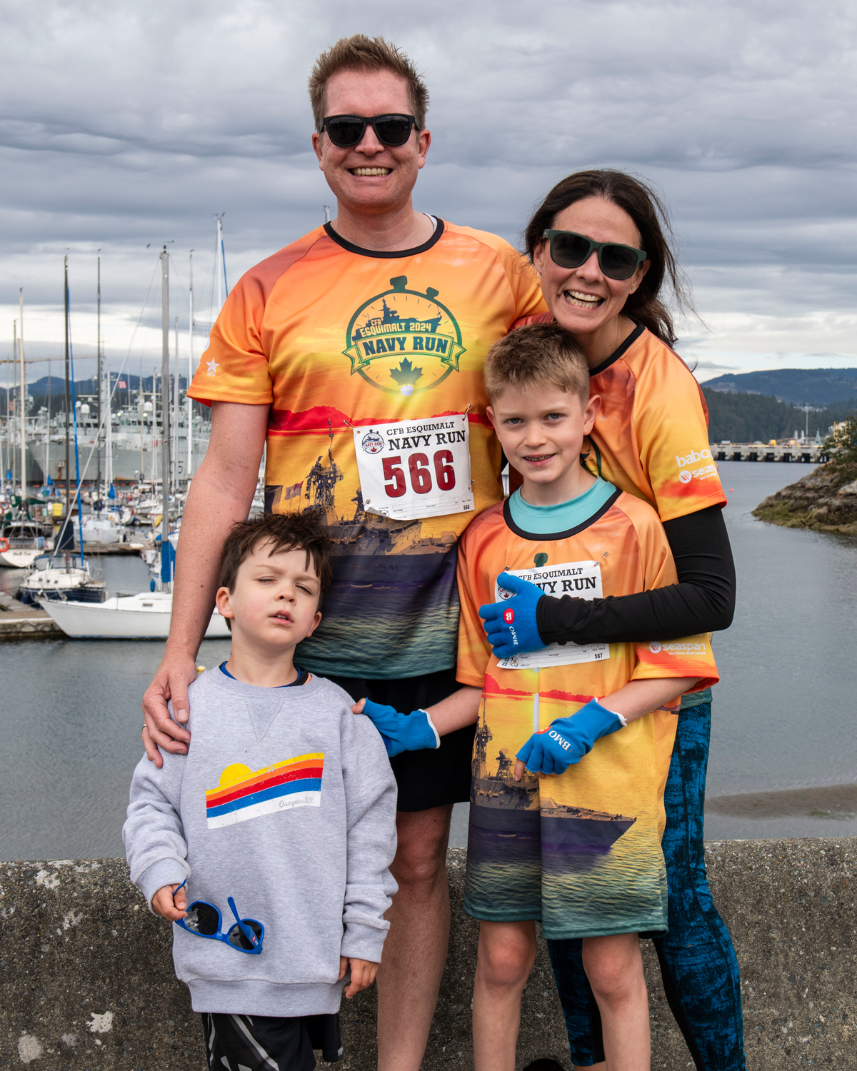 Lieutenant (Navy) Brian Grant along with his spouse Lieutenantt Mireille Grant and their children Henry and Hector all competed in the 2024 Annual Navy Run.
Photo: Sergeant Malcolm Byers, MARPAC Imaging Services