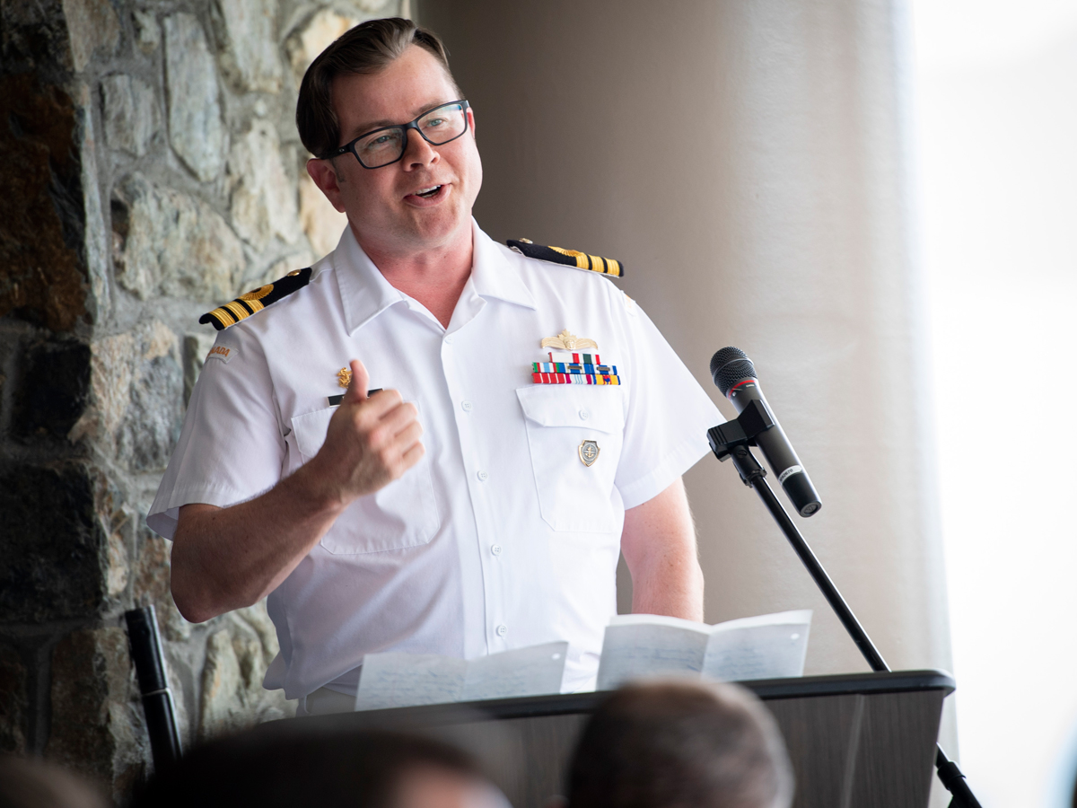 Commander Sam Patchell, incoming
Deputy Commander of Canadian Fleet Pacific.